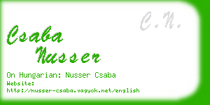 csaba nusser business card